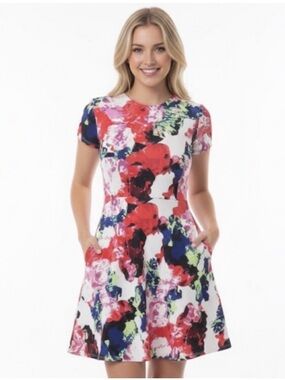Milly for Design Nation Rosabella Scuba Floral Dress Size 12